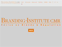 Tablet Screenshot of branding-institute.ch